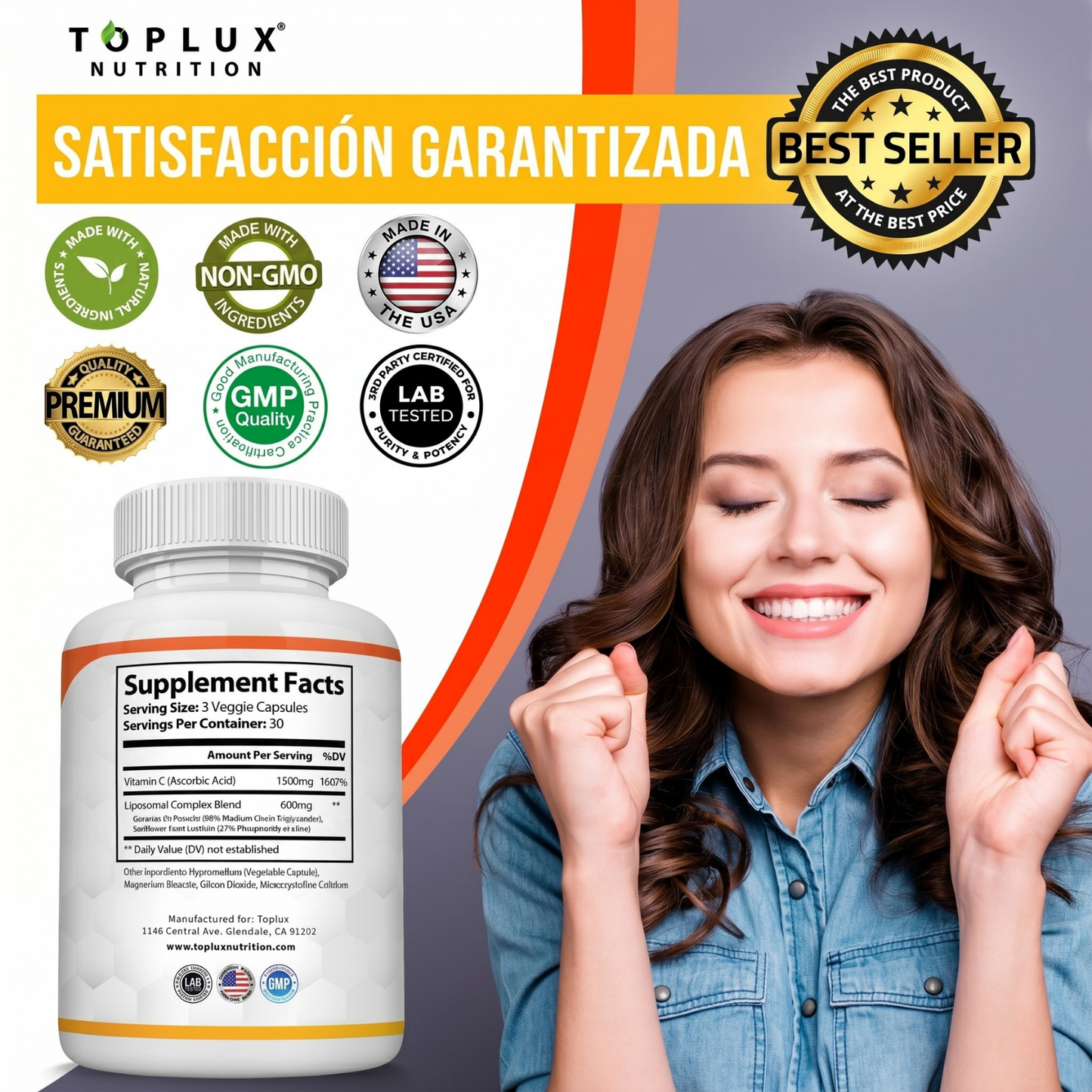 (2x1) Liposomal Vitamina C – Defensas Fuertes + Energía Alta + Piel Radiante