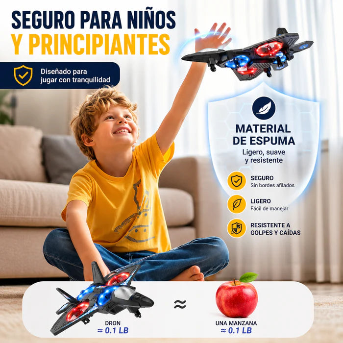 (55% DESCUENTO) SkyRacer™ Avión Acrobático RC de 4 Motores con Giros 360°