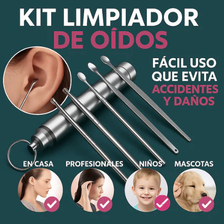 Kit limpiador de oídos-Seguridad y limpieza en un solo kit + Funda de regalo y Paga Contraentrega