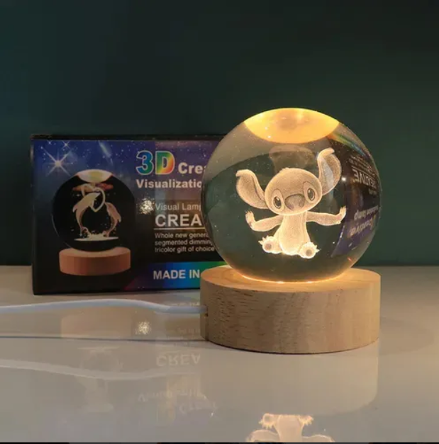 (Oferta 2x1) Lampara mágica 3D Cristal original + Base de madera fina de regalo, Pide una llevas dos | Pago contra entrega y envió gratis en todo PANAMÁ!