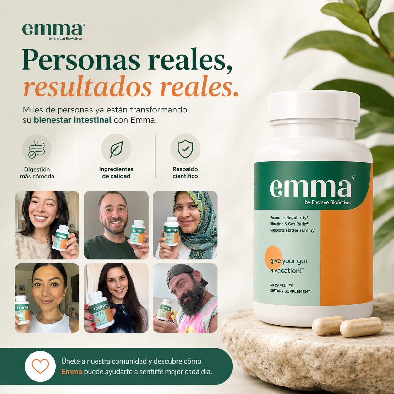 (2x1) Emma™ - Menos Hinchazón + Digestión Ligera + Regularidad Intestinal