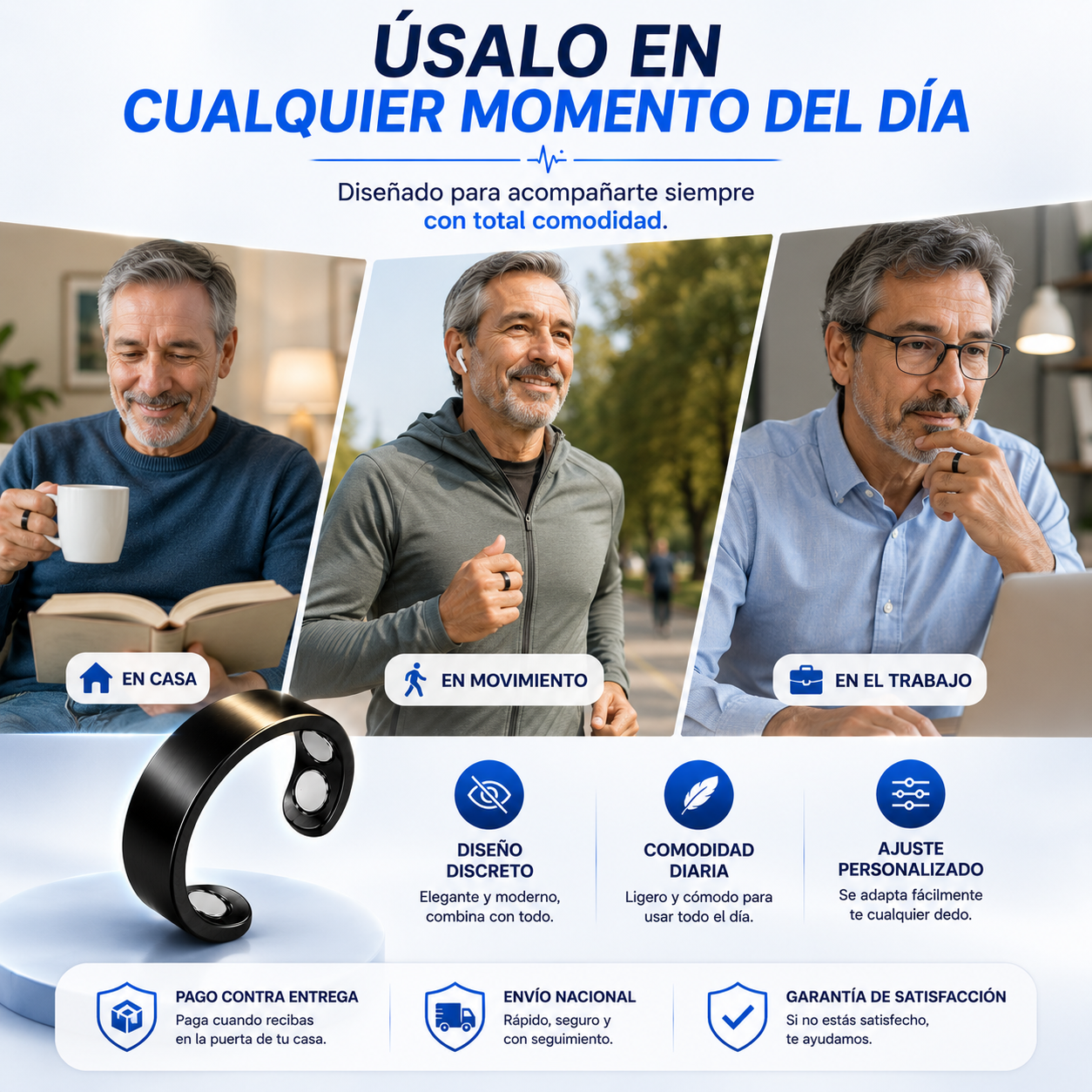 (55% DESCUENTO) ¡Anillo Regulador Magnético! - Bienestar y Equilibrio Todos los Días