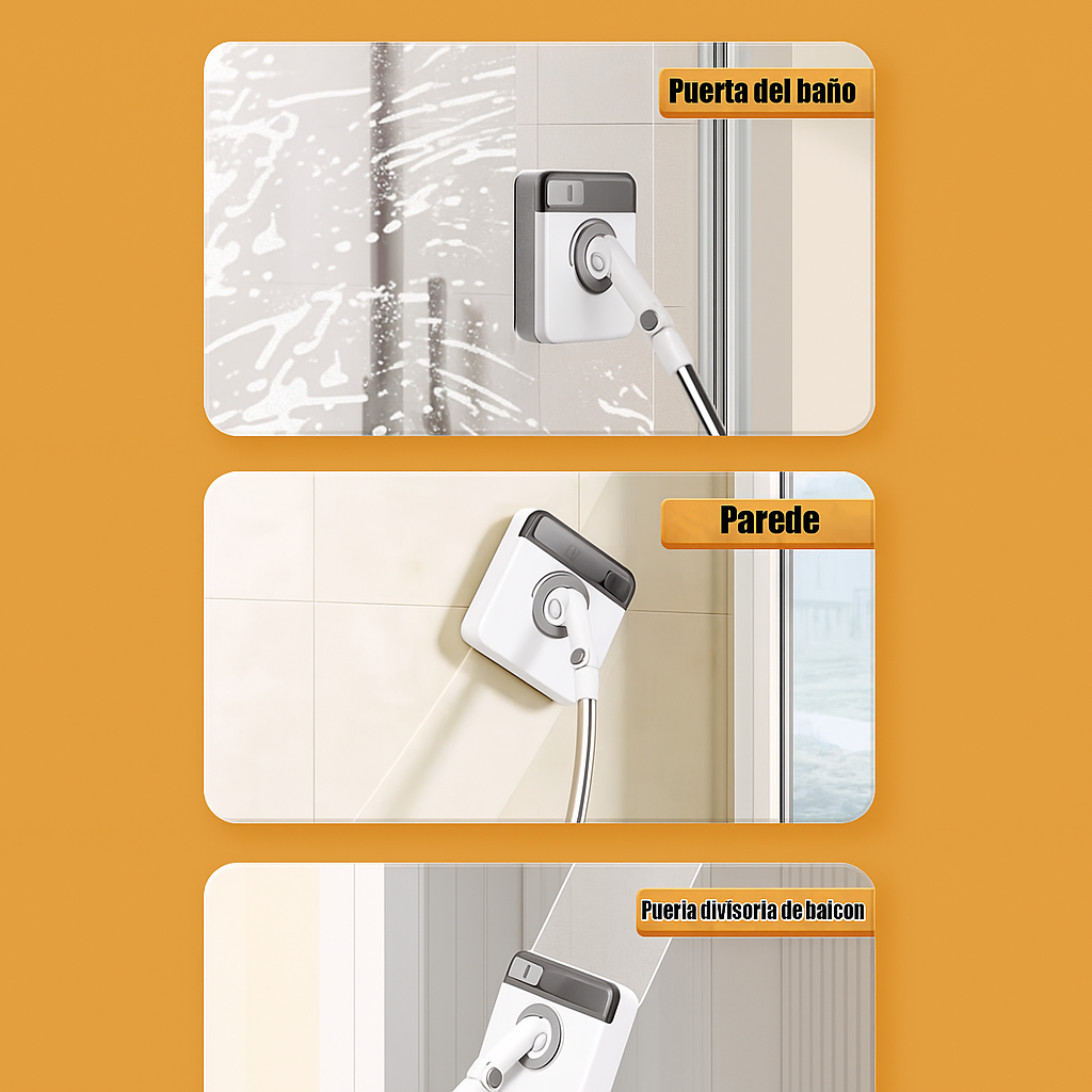 Cepillo Limpia Vidrios de Doble Cara Extensible – Limpieza Segura para Ventanas Altas, Baños y Balcones BELLHOWEELL.... Pago Contra entrega y envió gratis en Panamá......