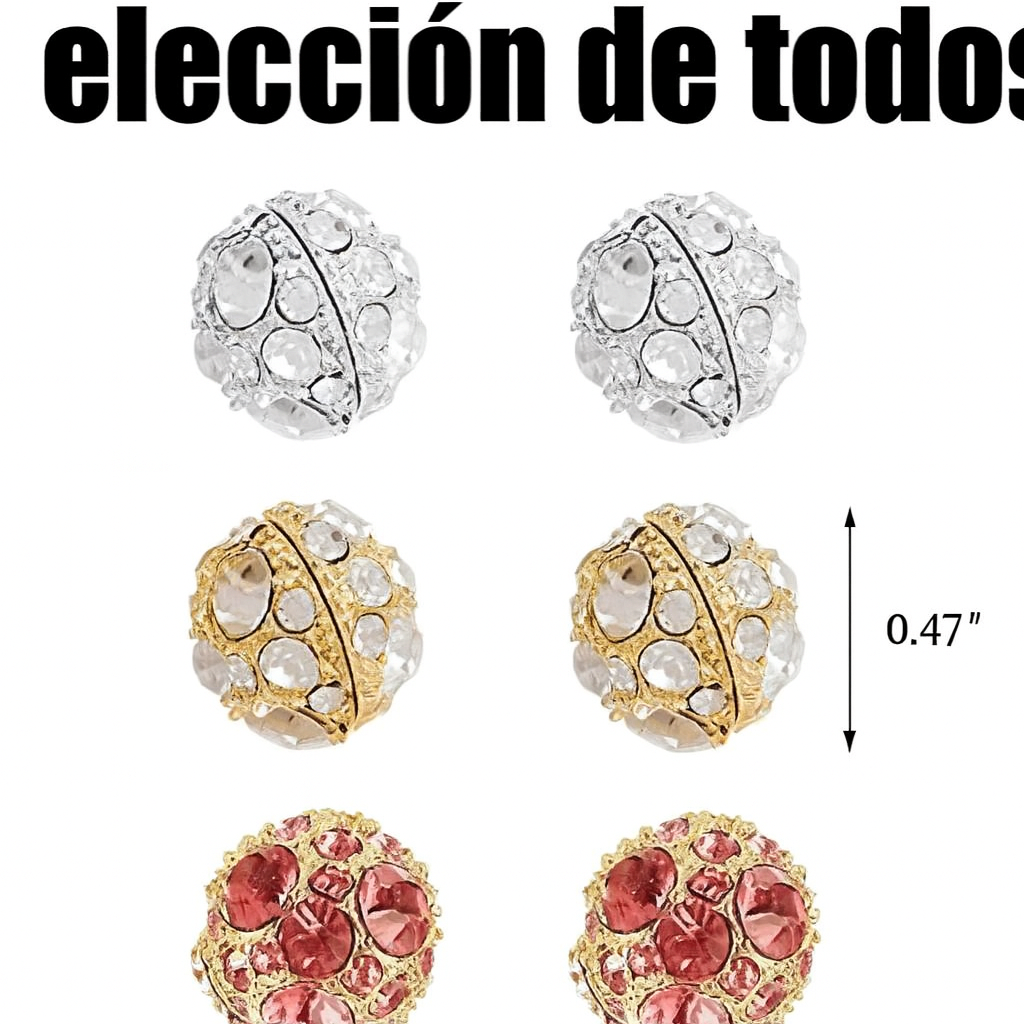 PAR DE ARETES IMANTADOS PLATEADOS doble función (Me hizo bajar peso a mi en 2 dias) PAGO CONTRA ENTREGA Y ENVIÓ GRATIS EN PANAMÁ!!!