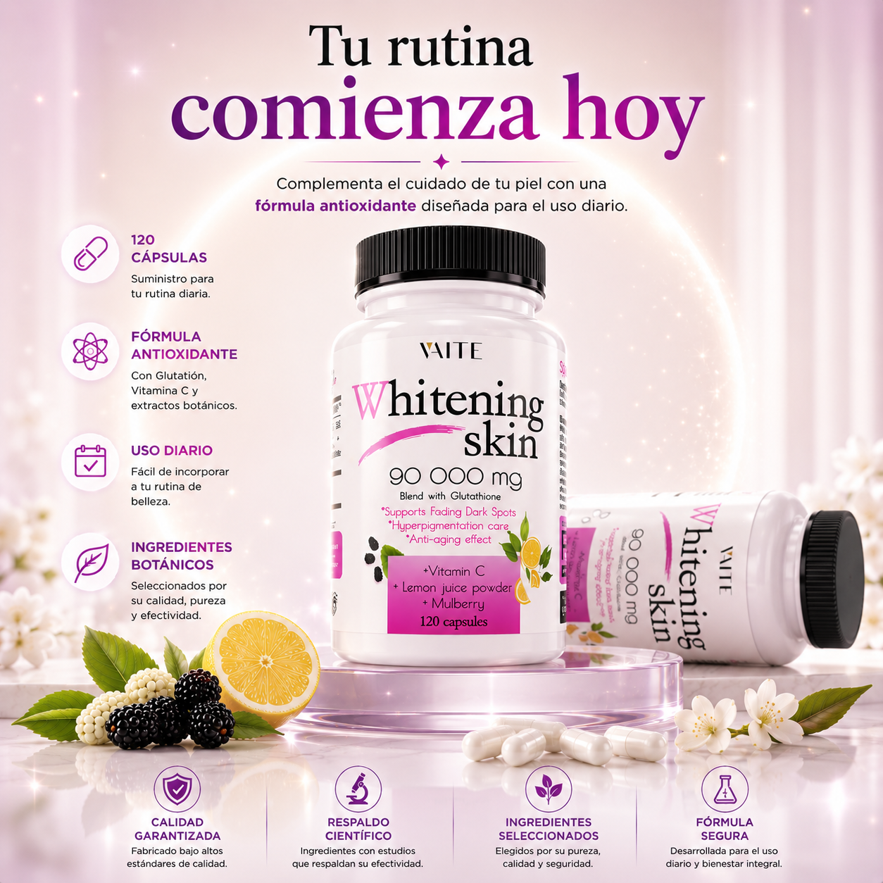 (55% DESCUENTO) Whitening Skin™ | Piel Más Luminosa, Uniforme y Radiante Todos los Días