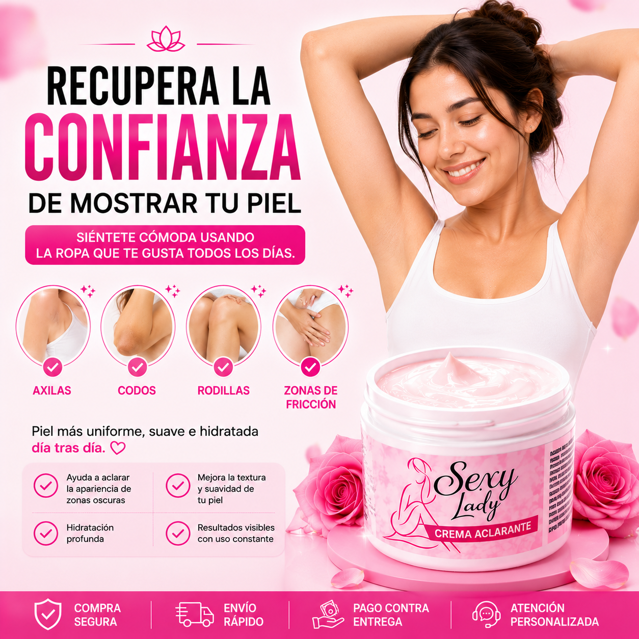 (67% Descuento) Sexy Lady Crema Aclarante | Elimina la Apariencia de Zonas Oscuras