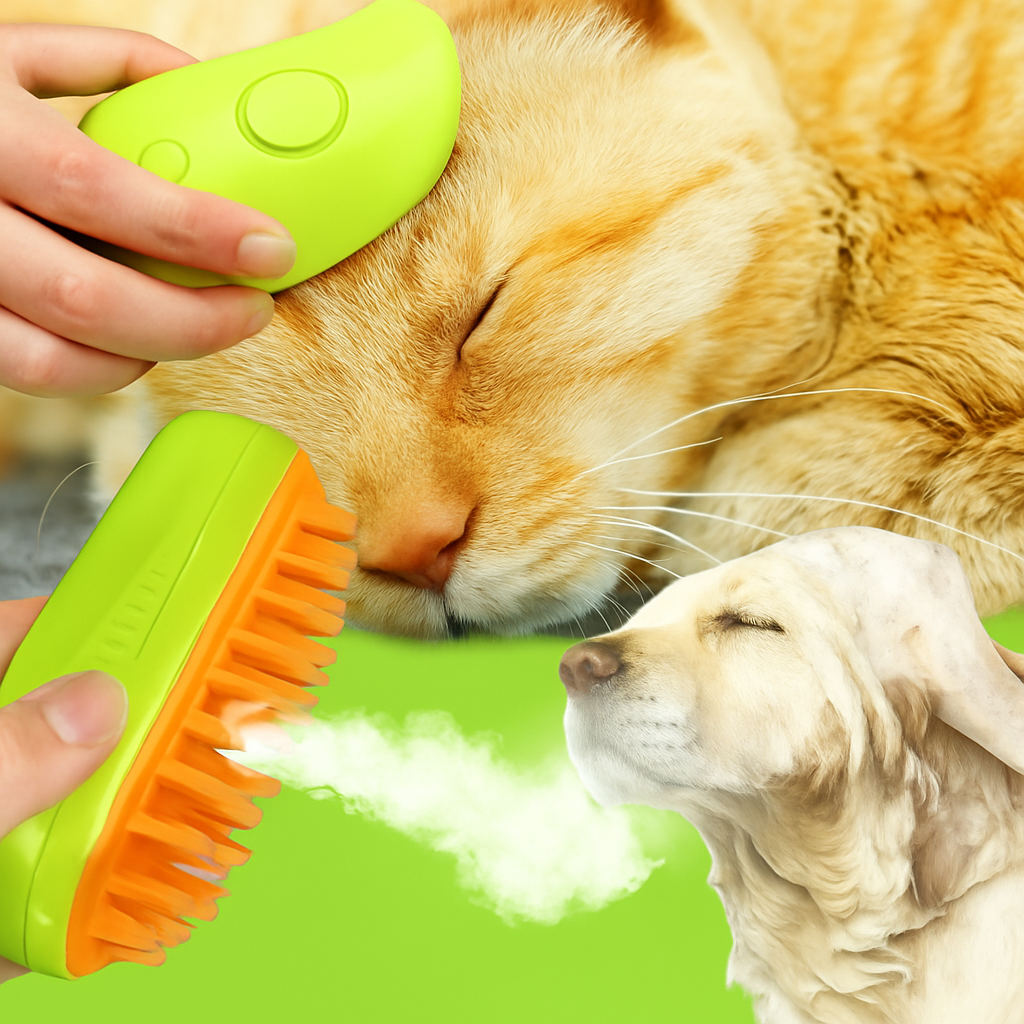 (Promoción 3x1) Pagas 1 y llevas 3 - Cepillo Profesional para Mascotas con Vapor (el original) Importado de EE.UU!!! Pago contra entrega y envió gratis en Panamá...