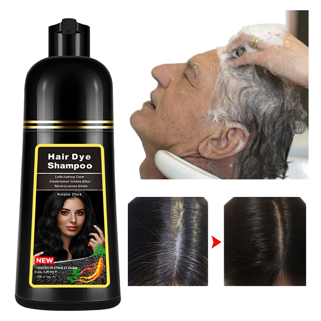 🖤 Shampoo Instantáneo Hair Dye 3 en 1 – Color Negro!!!! Pago contra entrega y envió totalmente gratis en Panamá....