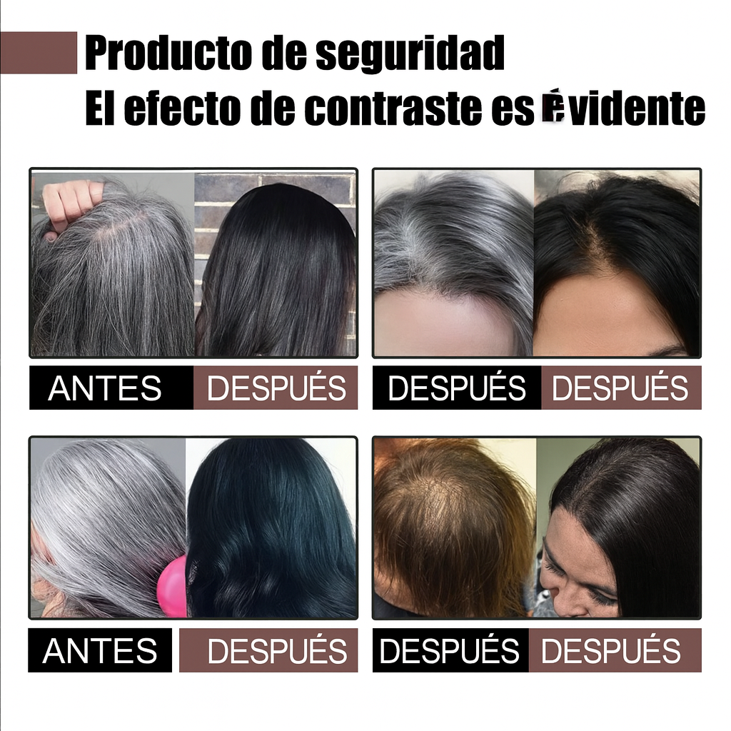 🖤 Shampoo Instantáneo Hair Dye 3 en 1 – Color Negro!!!! Pago contra entrega y envió totalmente gratis en Panamá....