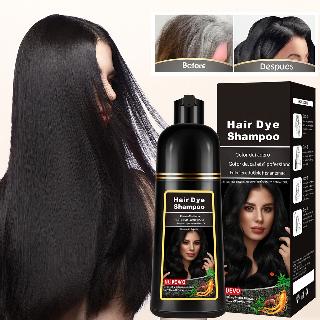 🖤 Shampoo Instantáneo Hair Dye 3 en 1 – Color Negro!!!! Pago contra entrega y envió totalmente gratis en Panamá....