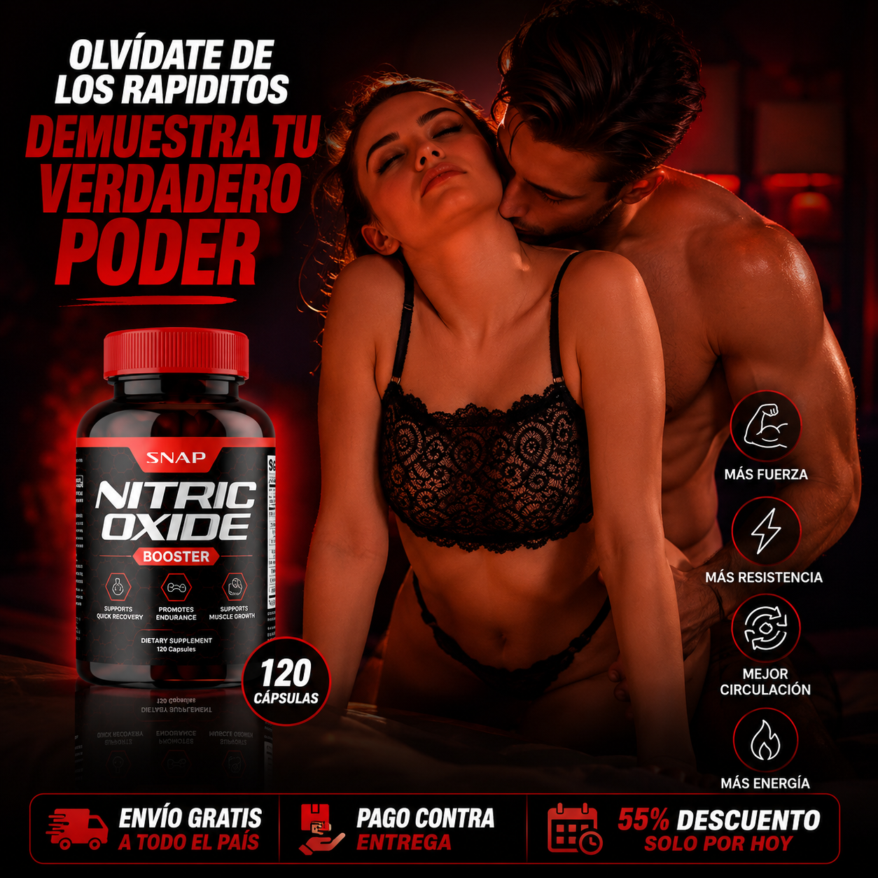 (55% DESCUENTO) Óxido Nítrico Super Human™ | Potencia tu Energía, Circulación y Rendimiento