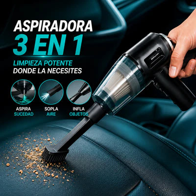 (55% DESCUENTO) Aspiradora Portátil Inalámbrica Limpieza Profunda 120W Multiusos