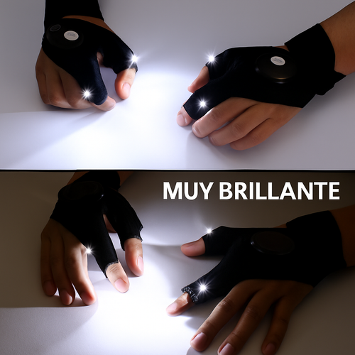 Guante Sin Dedos Linternad LED... Pago contra entrega y envió gratis en PANAMÁ...
