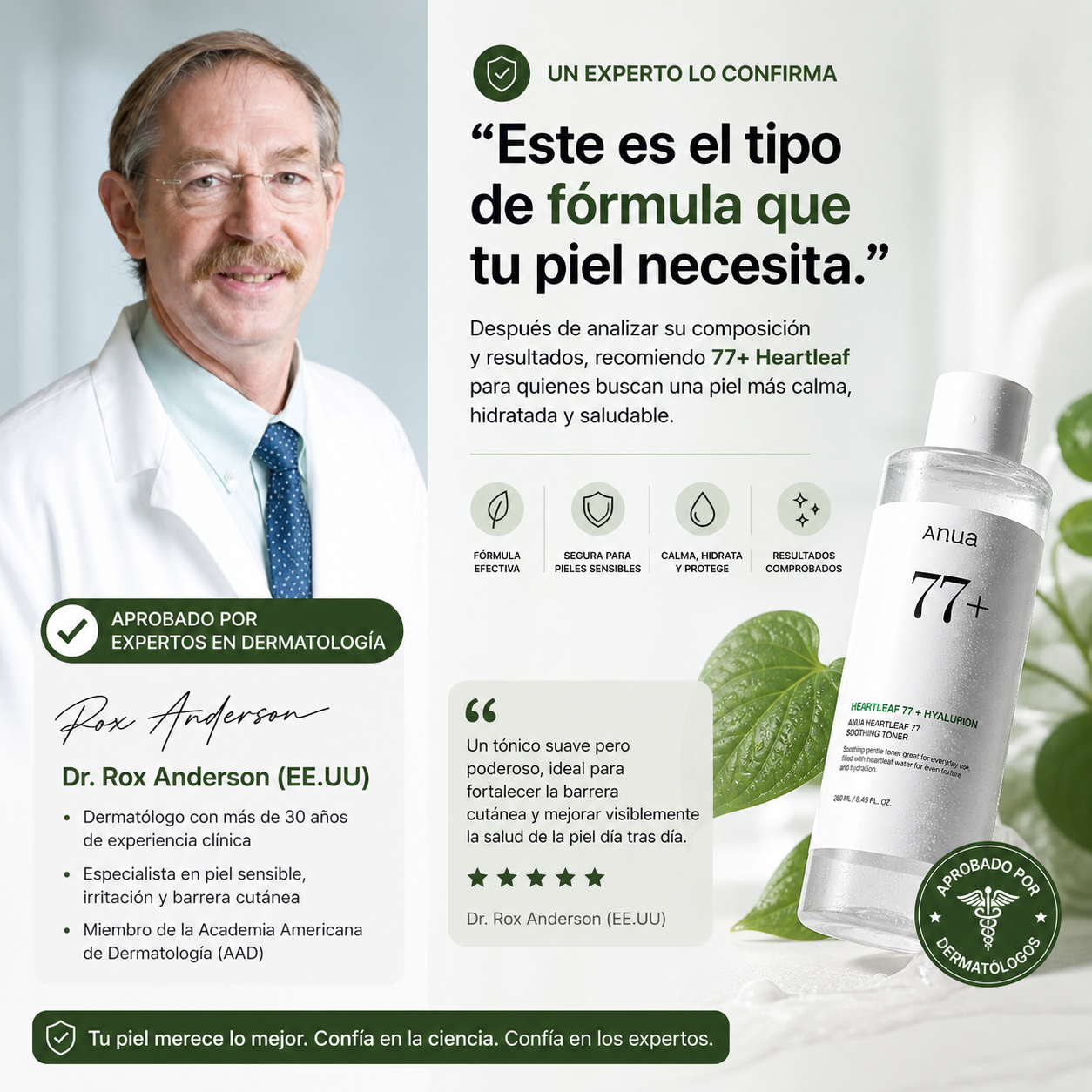 (2x1 pide 1 y te llegan 2) Tónico Calmante Avanzado Anua 77% + Hidratación Profunda + Reparación de la Piel