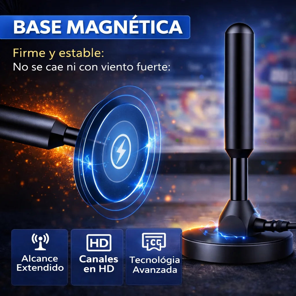(Oferta 2x1) Antena Digital HD Magnética – Canales Gratis en Alta Definición