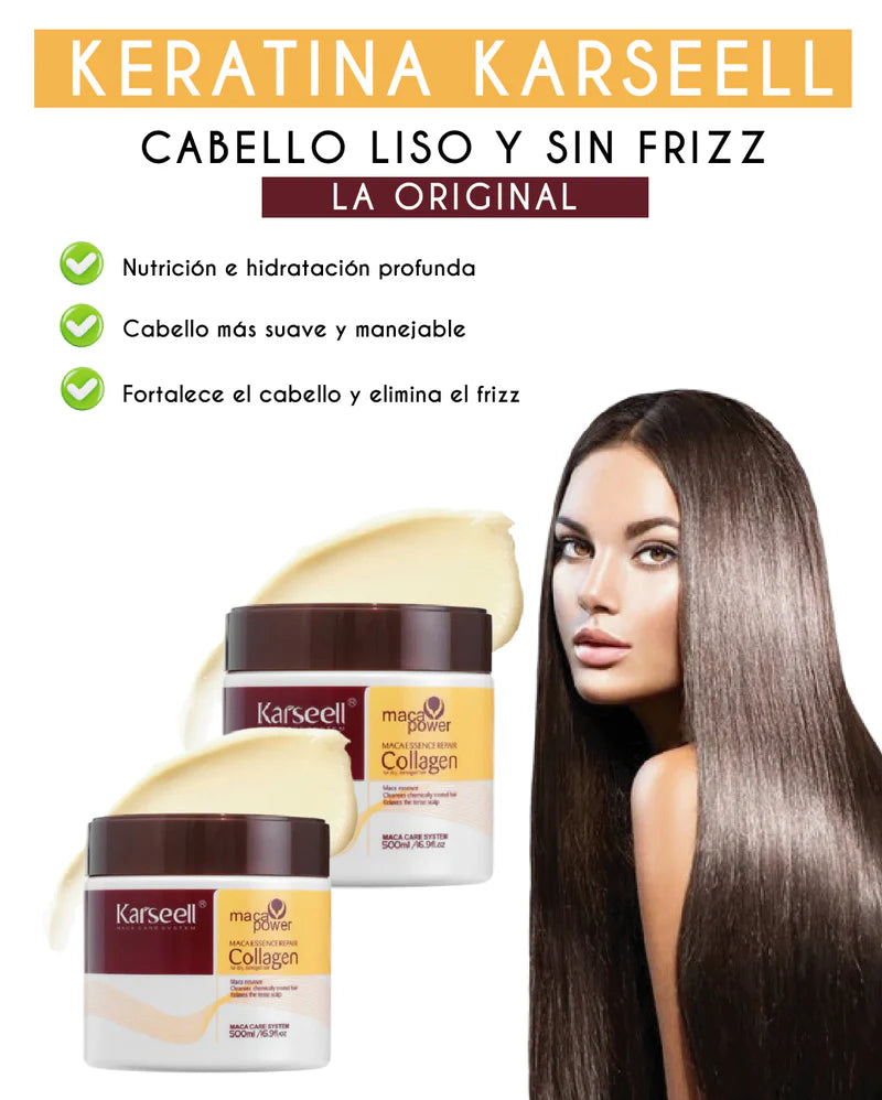 Alisa, Brilla Y rejuvenece cabello en 3 Minutos KARSEEL® + Envió gratis y Contraentrega