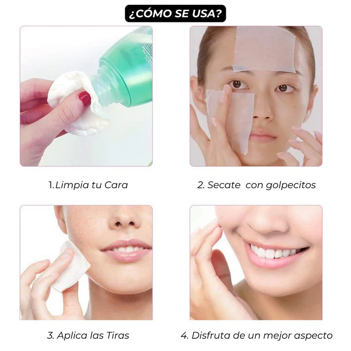 (PACK 40 Unidades Reutilizables) Tiras de Lifting facial efecto Natural "Buena Cara" l BeautySide™
