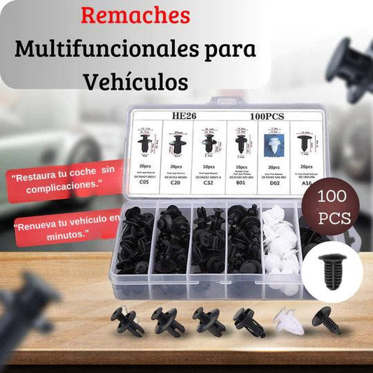 CAJA 100 REMACHES MULTIFUNCIONALES PARA VEHICULOS | Pago Contraentrega