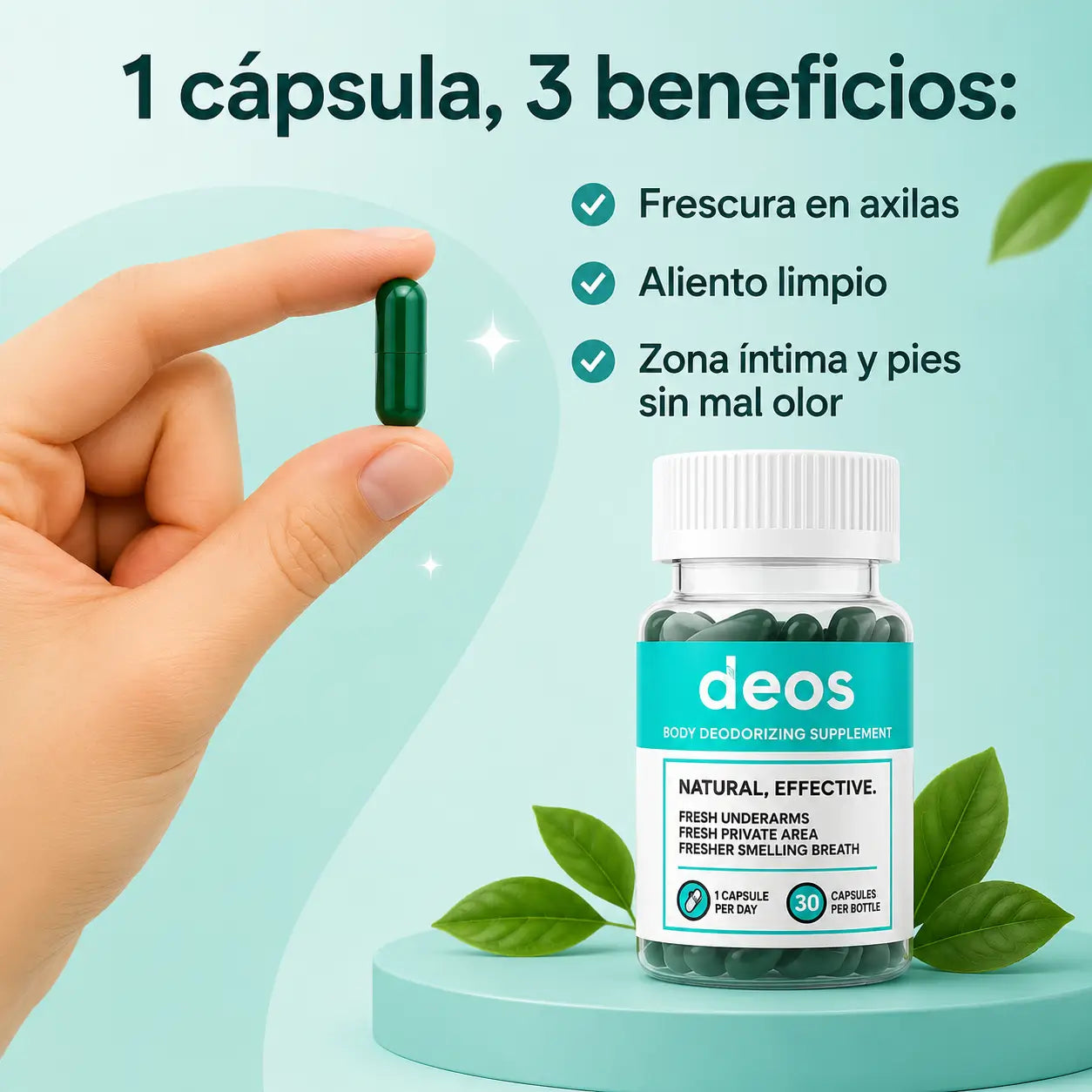 (55% DESCUENTO) DEOS Fresh Inside™ | Apoya la Frescura Corporal y el Control Natural del Olor desde el Interior