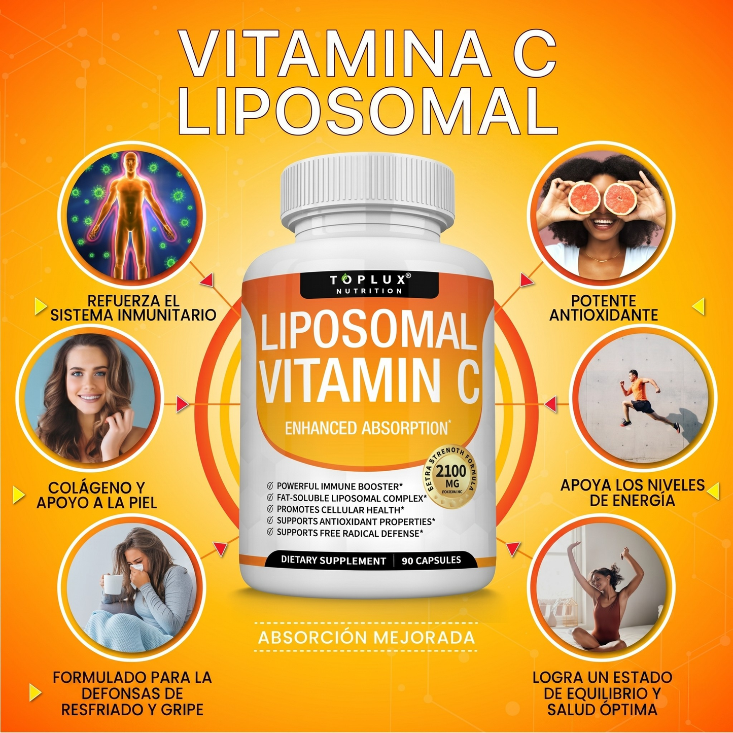 (2x1) Liposomal Vitamina C – Defensas Fuertes + Energía Alta + Piel Radiante