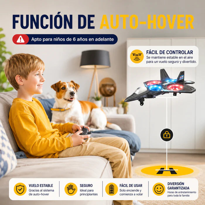 (55% DESCUENTO) SkyRacer™ Avión Acrobático RC de 4 Motores con Giros 360°