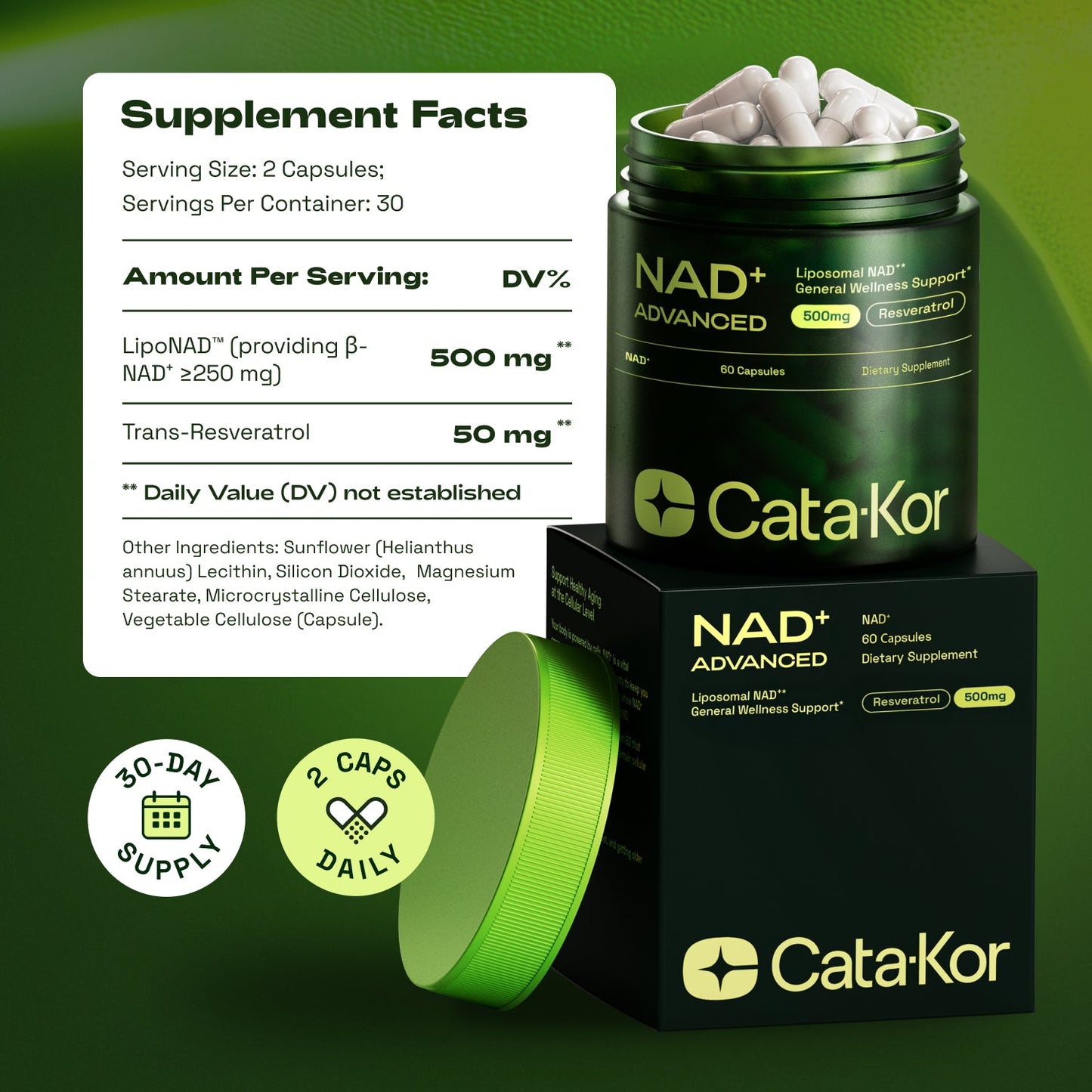 (2x1) NAD+ Liposomal + Resveratrol – Energía Celular + Anti-Aging + Vitalidad Total
