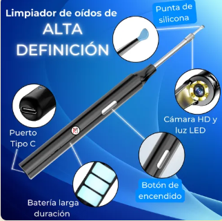 “Limpiador de Oídos con Cámara HD – Seguridad y Precisión en Casa” Pago contraentrega y envio gratis en todo Panamá