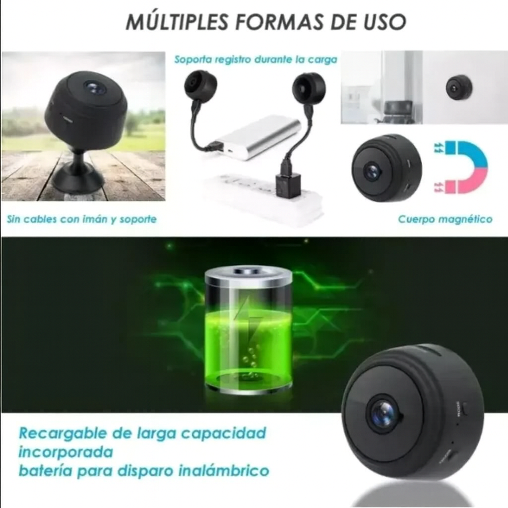 🔒 Mini Cámara Espía Oculta WIFI Full HD!!! oferta 2x1 Pago contra entrega y envió a todo Panamá!!!