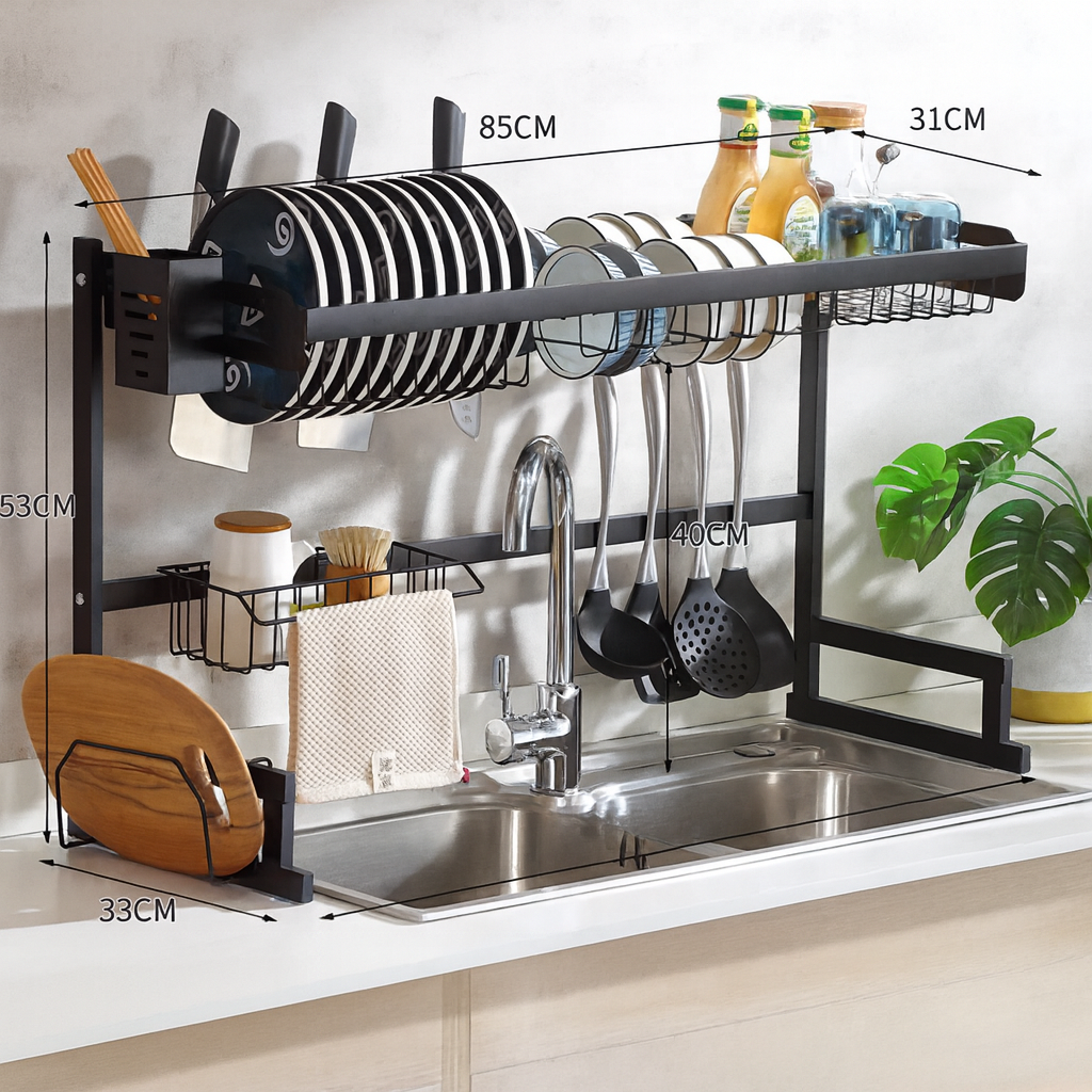 🧽 Organizador para Fregadero de Cocina – Escurridor de Acero Inoxidable.... Pago contra entrega y envió totalmente gratis en Panamá....