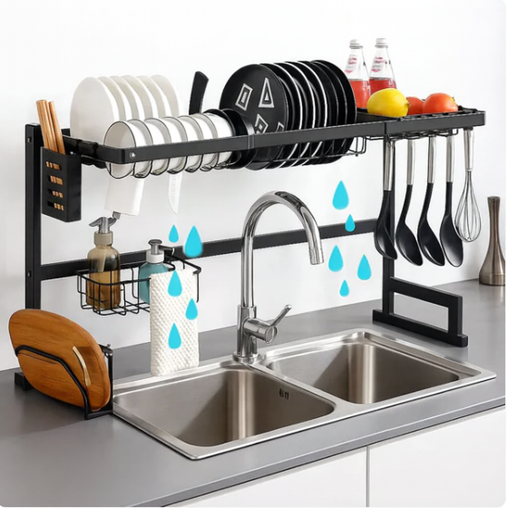 🧽 Organizador para Fregadero de Cocina – Escurridor de Acero Inoxidable.... Pago contra entrega y envió totalmente gratis en Panamá....