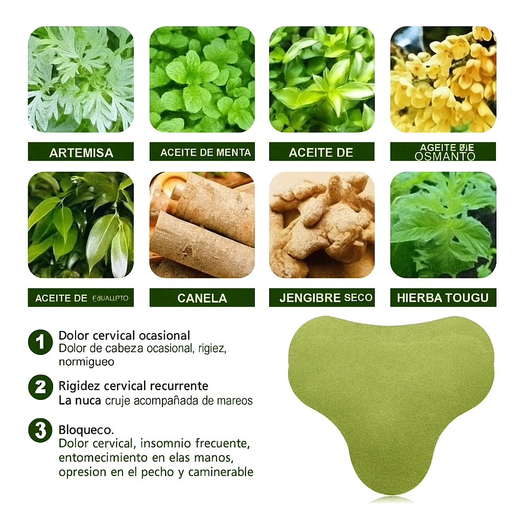 Parches Naturales para Alivio del Dolor de Cuello, Espalda y Articulaciones – Terapia Herbal Caliente... Pago contra entrega y envió gratis en Panamá....