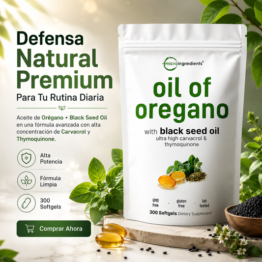 (2x1) Microingredients™ Oil of oregano 100% Original | Defensas Fuertes + Bienestar Premium