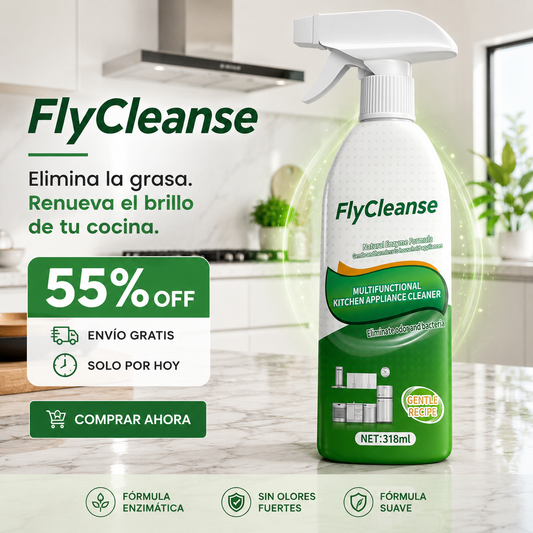 (55% Descuento) FlyCleanse™ | Limpiador Antigrasa Enzimático Multiusos