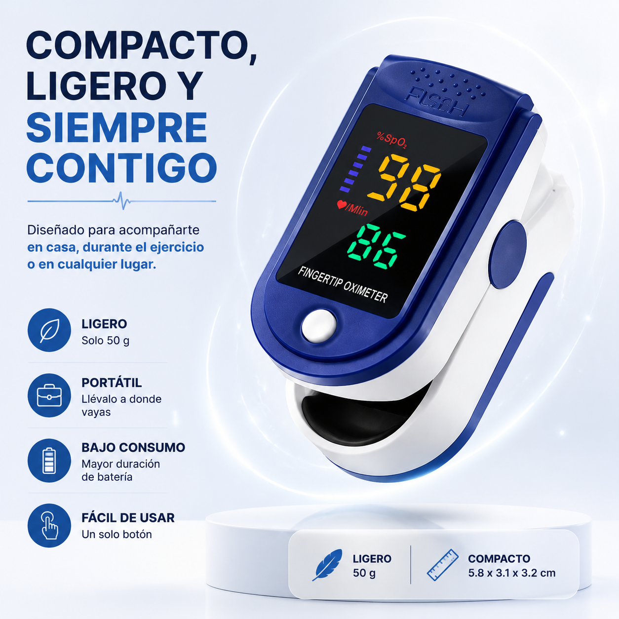 (55% Descuento) OxyGuard™ | Oxímetro Digital de Pulso de Alta Precisión