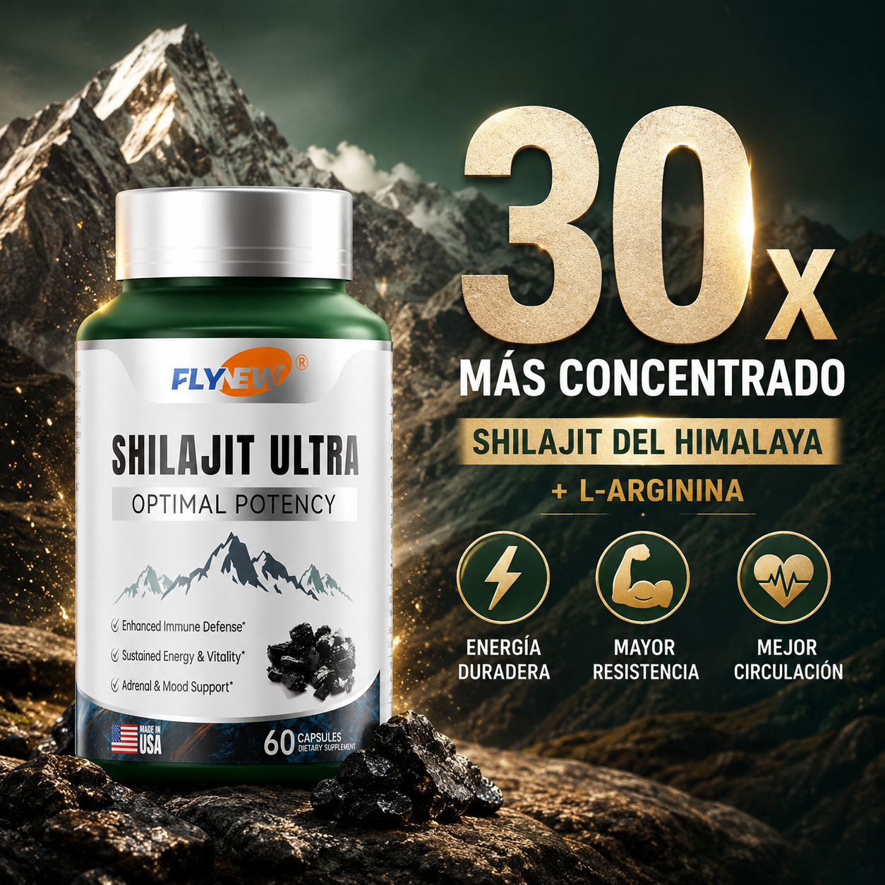 (55% DESCUENTO) Shilajit Ultra™ Energía y Rendimiento Extremo
