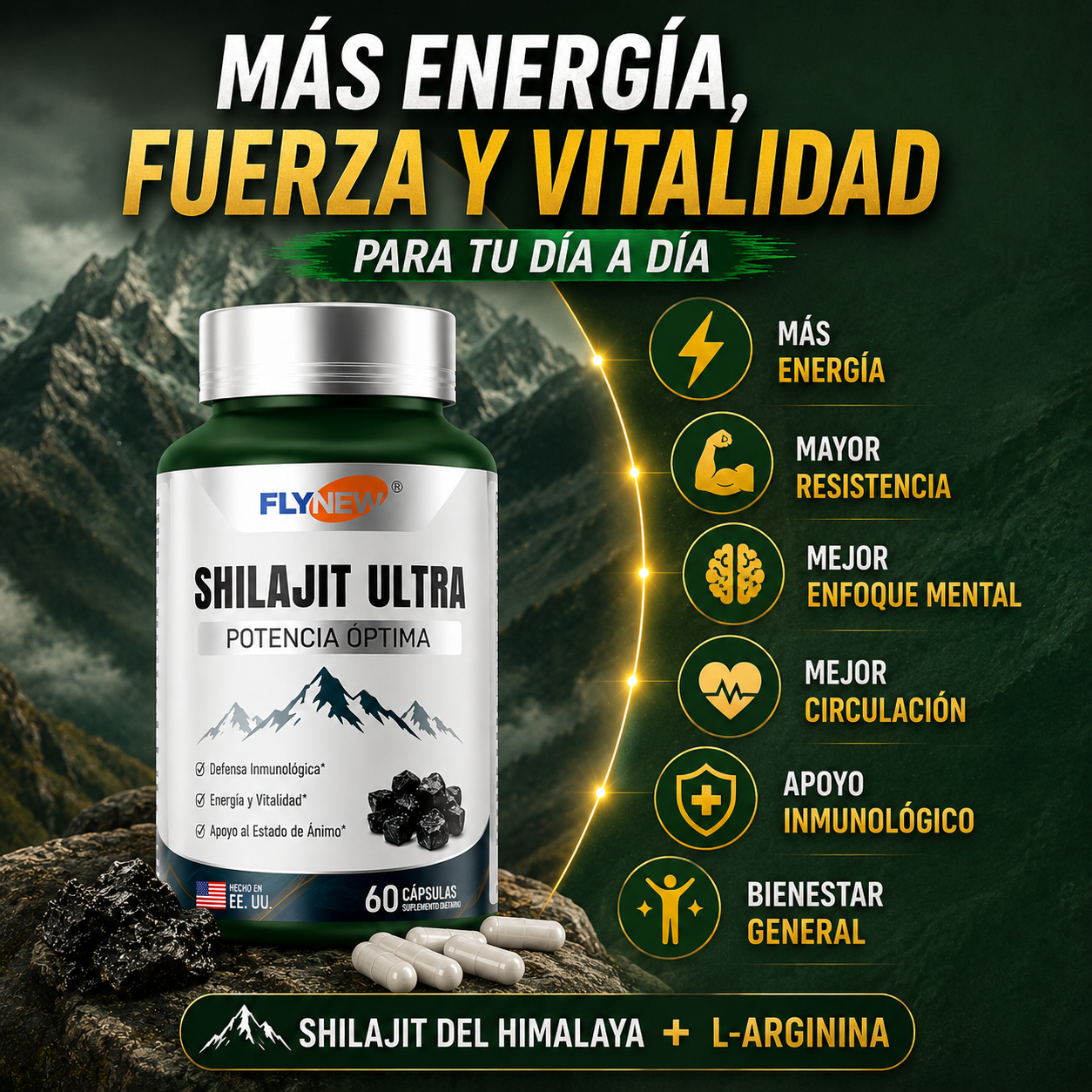 (55% DESCUENTO) Shilajit Ultra™ Energía y Rendimiento Extremo