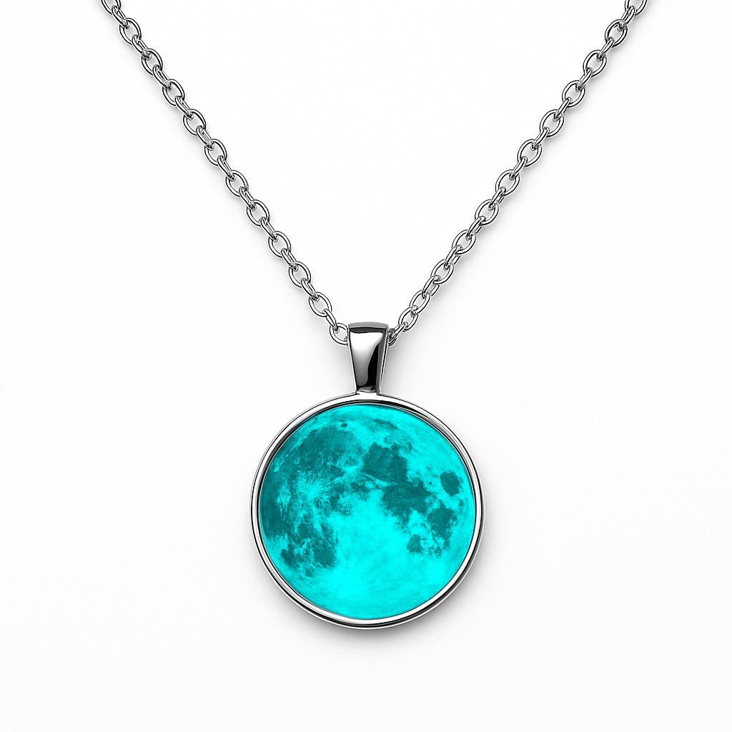 (OFERTA POR CIEERE DE ALMACÉN) COLLAR DE LUNA CON PIEDRA PRECIOSA INCRUSTADA Y JUEGO DE ARETES GRATIS... Pago contra entrega y envió gratis en Panamá....