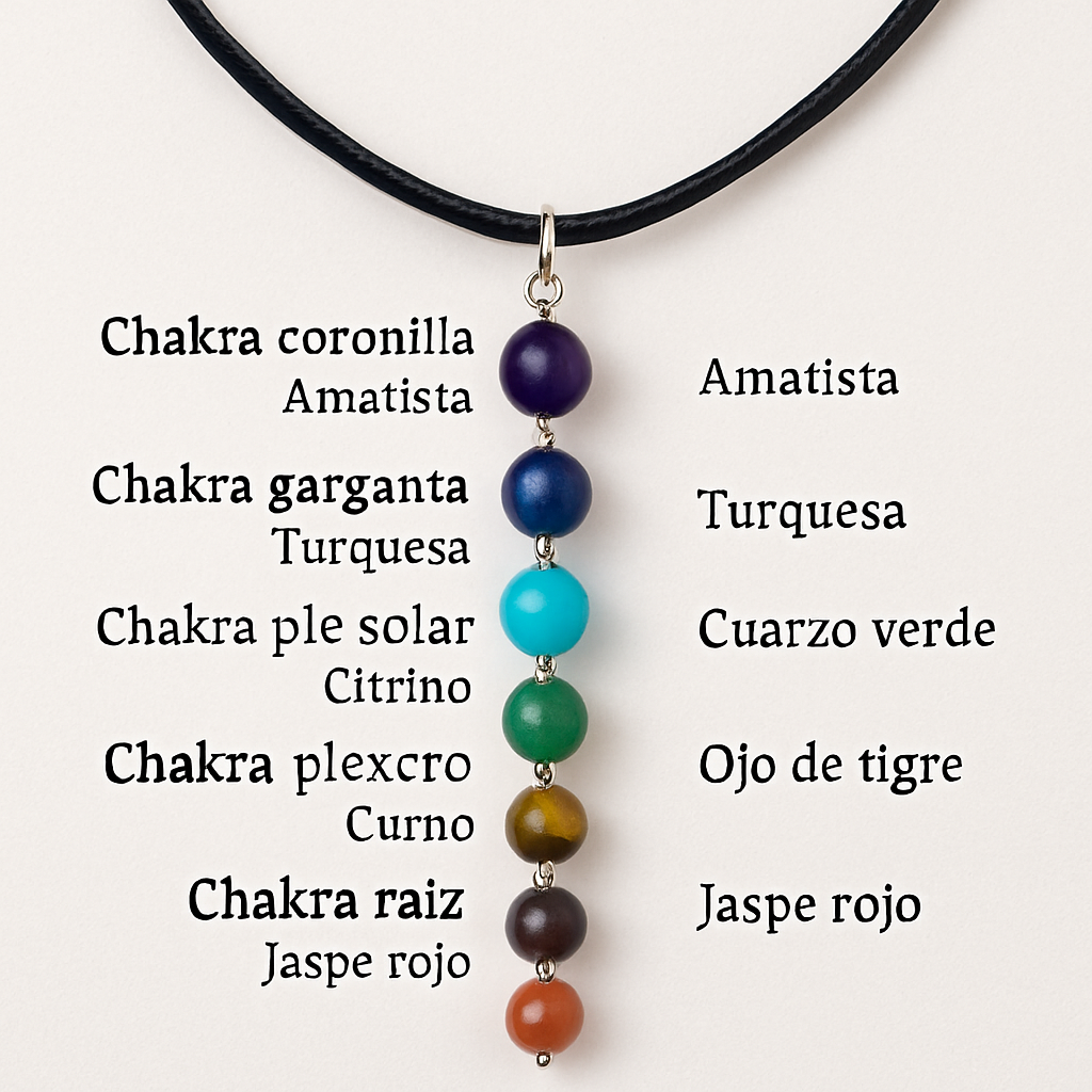 Collar 7 Chakras Largo- Armonía, Energía y Equilibrio Interior... Pago contra entrega y envió gratis en Panamá