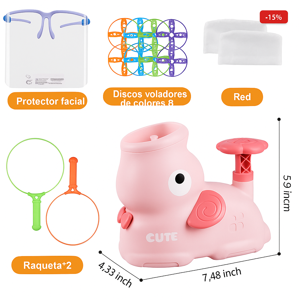 Juguete Lanzador de Discos Voladores Kaodezhu para Niños – Juego Interactivo STEM, Interior y Exterior.... Pagon contra entrega y envió gratis en Panamá...