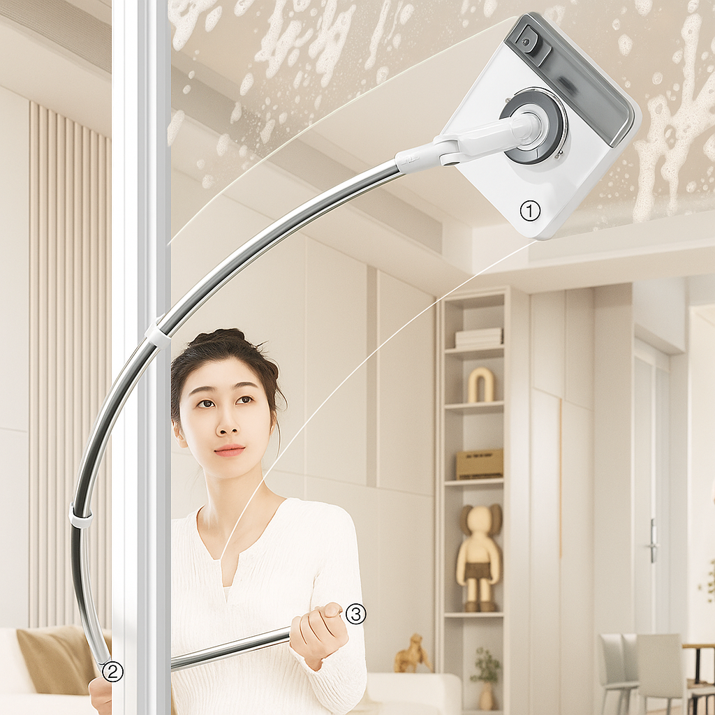 Cepillo Limpia Vidrios de Doble Cara Extensible – Limpieza Segura para Ventanas Altas, Baños y Balcones BELLHOWEELL.... Pago Contra entrega y envió gratis en Panamá......