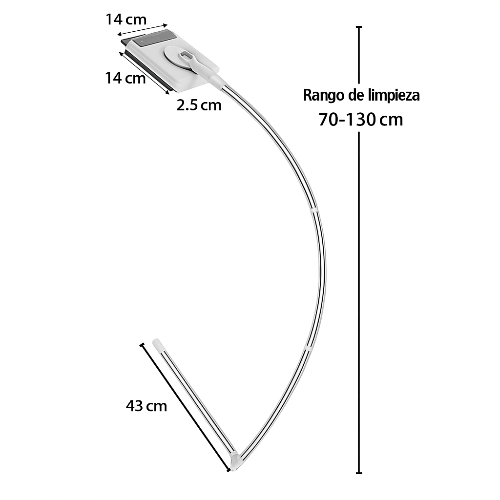 Cepillo Limpia Vidrios de Doble Cara Extensible – Limpieza Segura para Ventanas Altas, Baños y Balcones BELLHOWEELL.... Pago Contra entrega y envió gratis en Panamá......