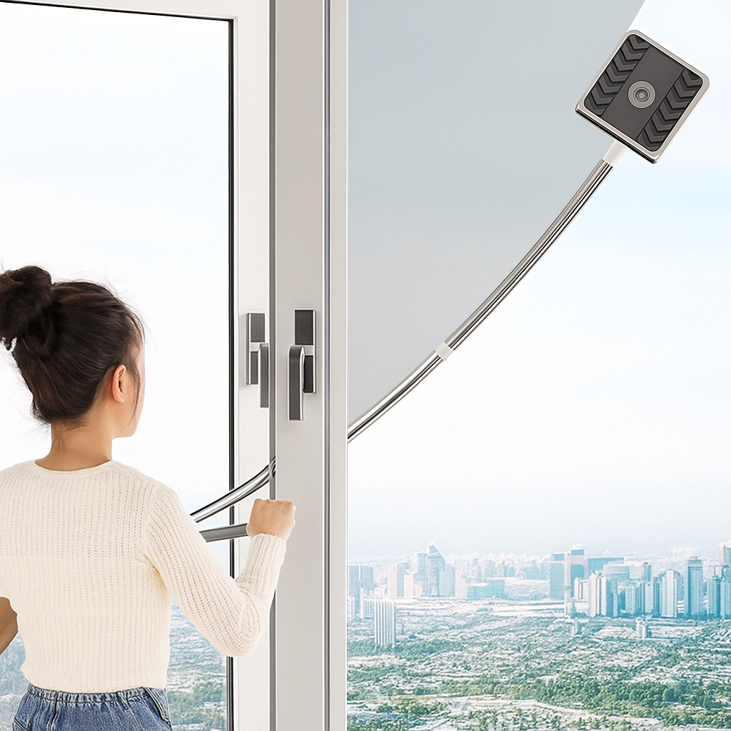 Cepillo Limpia Vidrios de Doble Cara Extensible – Limpieza Segura para Ventanas Altas, Baños y Balcones BELLHOWEELL.... Pago Contra entrega y envió gratis en Panamá......