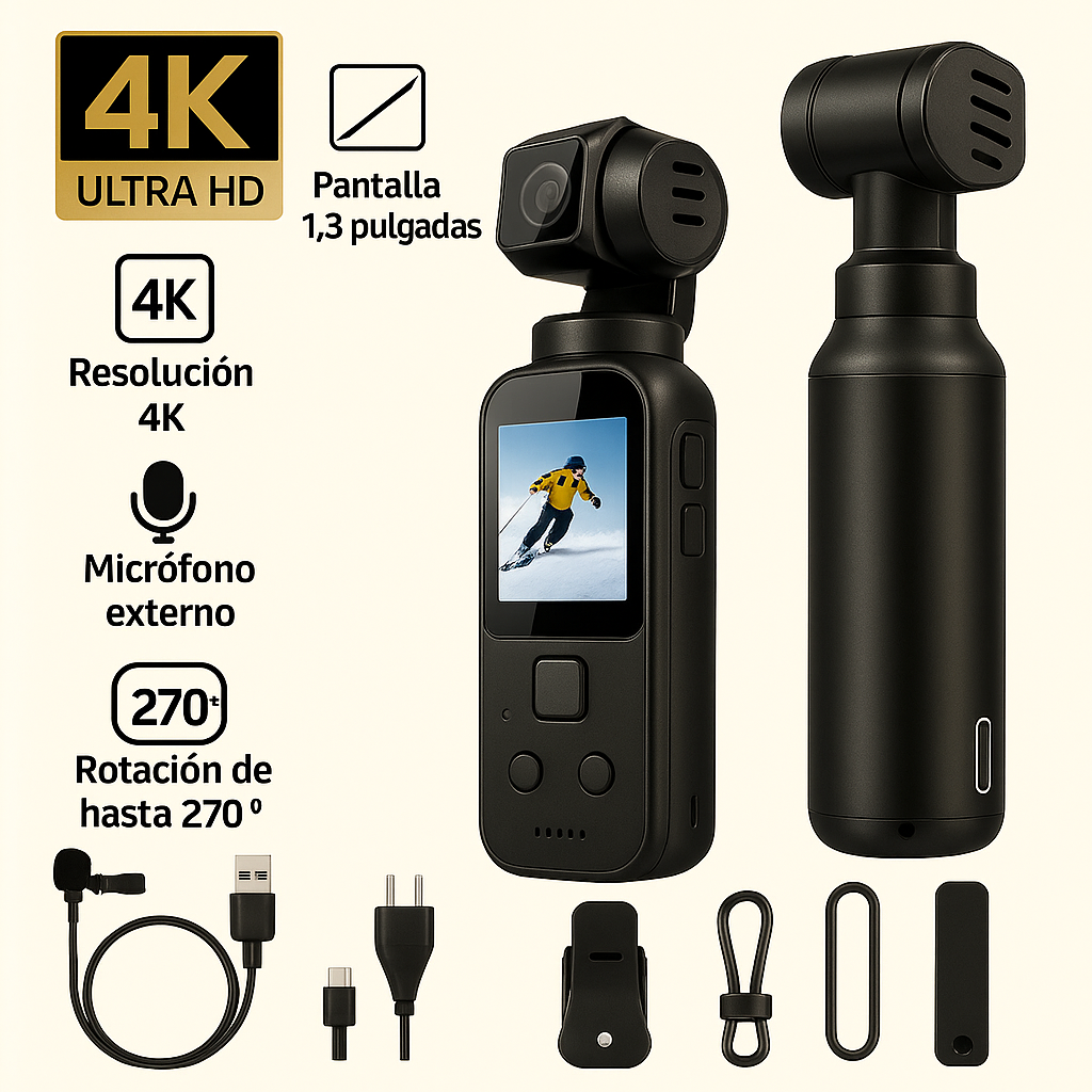 Camara de Acción CAPTA MOVIMIENTO Portátil 4K importada | original!!! Pago contra entrega y envió gratis en Panamá...