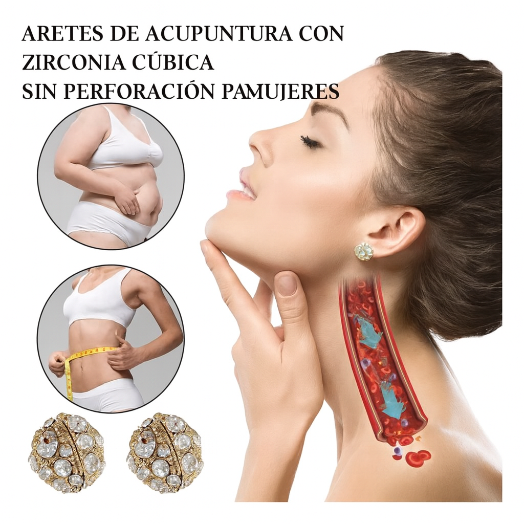 PAR DE ARETES IMANTADOS PLATEADOS doble función (Me hizo bajar peso a mi en 2 dias) PAGO CONTRA ENTREGA Y ENVIÓ GRATIS EN PANAMÁ!!!