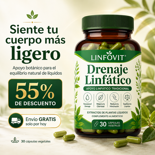 (55% DESCUENTO) Linfovit™ | Ayuda a Reducir la Hinchazón y Recupera tu Ligereza Natural