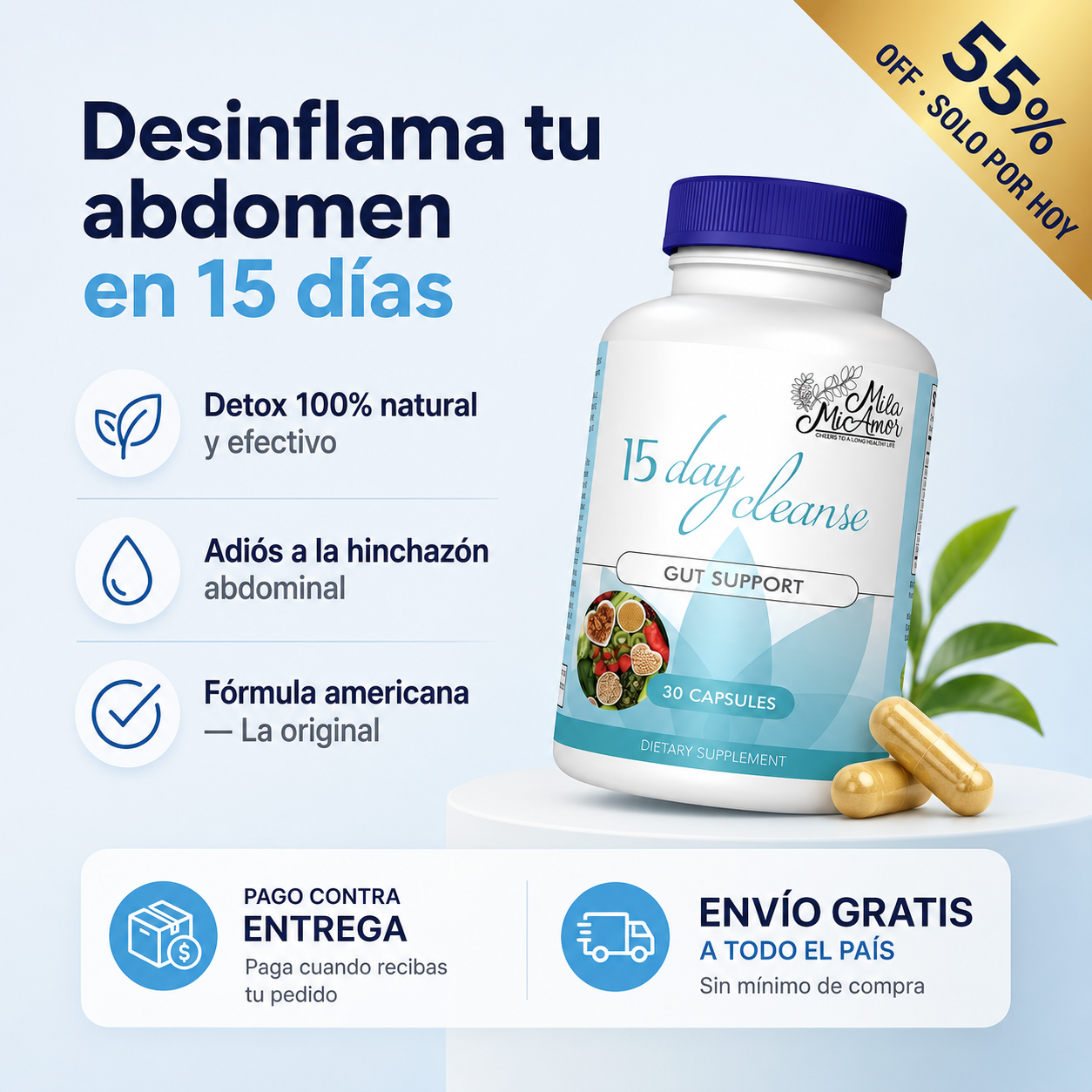 (55% DESCUENTO) 15 Day Cleanse™ | Desinflama tu Abdomen y Recupera tu Bienestar Natural