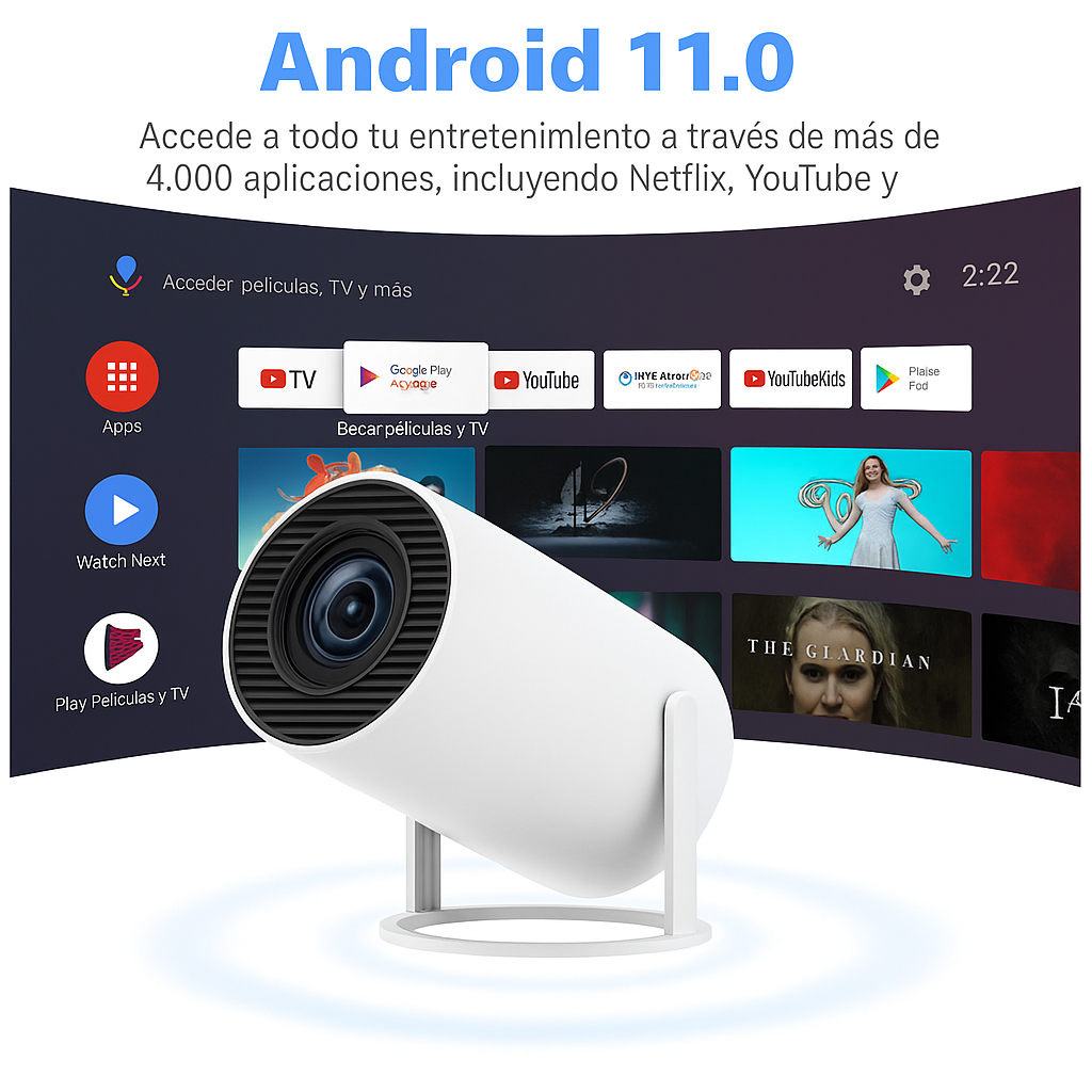 ®PROYECTOR ANDROID FULL HDHY300C ORIGINAL EE.UU CON +50 APPS DE PELICULAS | PAGO CONTRA ENTREGA Y ENVIÓ GRATIS EN PANAMÁ...