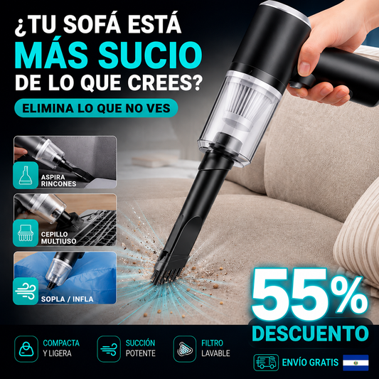 (55% DESCUENTO) Aspiradora Portátil Inalámbrica Limpieza Profunda 120W Multiusos