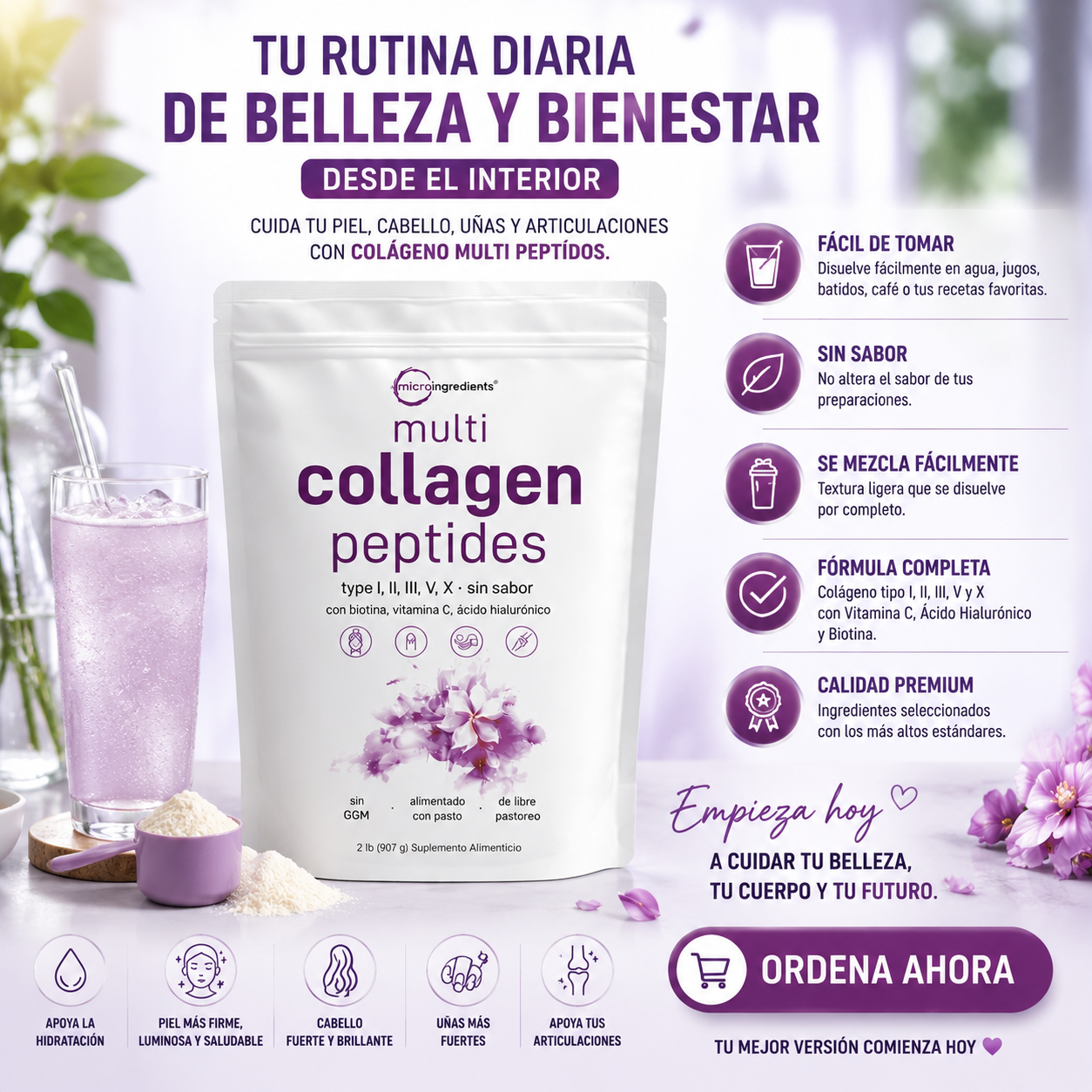(55% DESCUENTO) Multi Collagen Peptides™ | Apoya tus Articulaciones, Fortalece tu Piel y Recupera tu Vitalidad Natural 1 LIBRA
