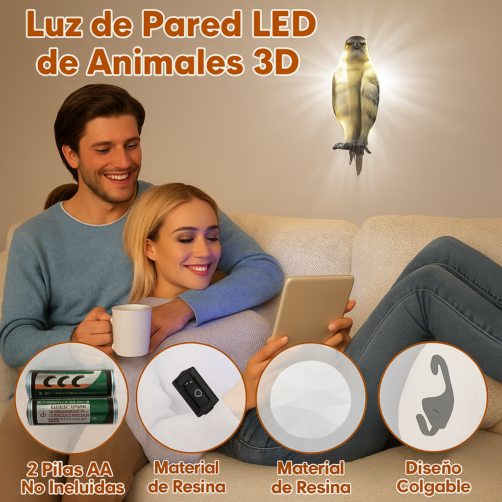 Lámpara de pared de Águila 3D Zafiro con luz de lujo!!!! Pago contra entrega y envió gratis en Panamá...